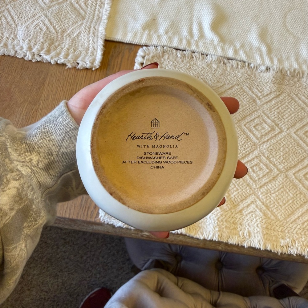 Hearth and Hand Ceramic Honey Jar with Wooden Lid - Picture 6 of 6